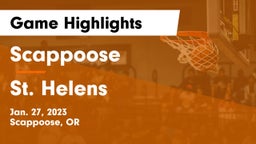 Scappoose  vs St. Helens  Game Highlights - Jan. 27, 2023