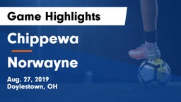 Chippewa  vs Norwayne  Game Highlights - Aug. 27, 2019