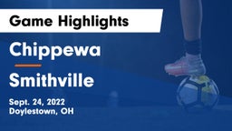 Chippewa  vs Smithville  Game Highlights - Sept. 24, 2022