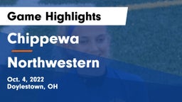 Chippewa  vs Northwestern  Game Highlights - Oct. 4, 2022