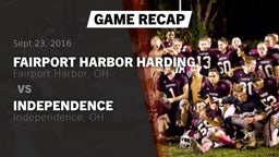 Recap: Fairport Harbor Harding  vs. Independence  2016