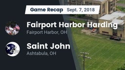 Recap: Fairport Harbor Harding  vs. Saint John  2018
