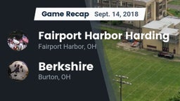 Recap: Fairport Harbor Harding  vs. Berkshire  2018
