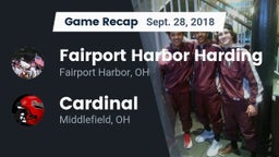 Recap: Fairport Harbor Harding  vs. Cardinal  2018