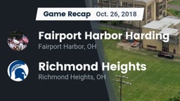 Recap: Fairport Harbor Harding  vs. Richmond Heights  2018