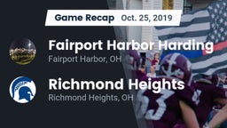 Recap: Fairport Harbor Harding  vs. Richmond Heights  2019