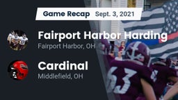 Recap: Fairport Harbor Harding  vs. Cardinal  2021