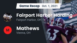 Recap: Fairport Harbor Harding  vs. Mathews  2021