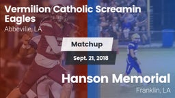 Matchup: Vermilion Catholic vs. Hanson Memorial  2018