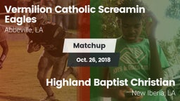 Matchup: Vermilion Catholic vs. Highland Baptist Christian  2018