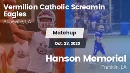 Matchup: Vermilion Catholic vs. Hanson Memorial  2020