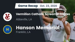 Recap: Vermilion Catholic Screamin Eagles vs. Hanson Memorial  2020