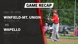 Recap: Winfield-Mt. Union  vs. Wapello  2016