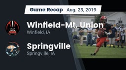 Recap: Winfield-Mt. Union  vs. Springville  2019