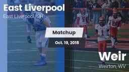 Matchup: East Liverpool vs. Weir  2018