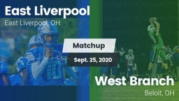 Matchup: East Liverpool vs. West Branch  2020