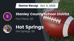 Recap: Stanley County School District vs. Hot Springs  2020
