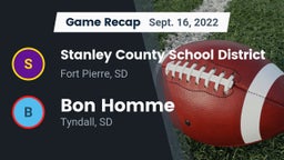 Recap: Stanley County School District vs. Bon Homme  2022