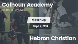 Matchup: Calhoun Academy vs. Hebron Christian 2018