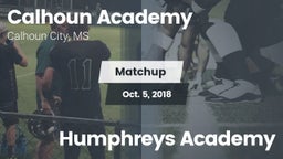 Matchup: Calhoun Academy vs. Humphreys Academy 2018