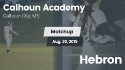Matchup: Calhoun Academy vs. Hebron 2019