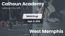 Matchup: Calhoun Academy vs. West Memphis 2019