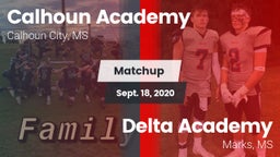 Matchup: Calhoun Academy vs. Delta Academy  2020