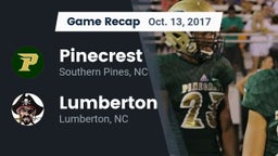 Recap: Pinecrest  vs. Lumberton  2017