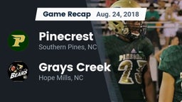 Recap: Pinecrest  vs. Grays Creek  2018