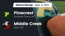 Recap: Pinecrest  vs. Middle Creek  2021