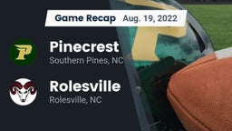 Recap: Pinecrest  vs. Rolesville  2022
