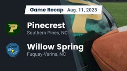 Recap: Pinecrest  vs.  Willow Spring  2023