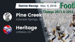 Recap: Pine Creek  vs. Heritage  2018