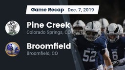 Recap: Pine Creek  vs. Broomfield  2019