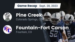 Recap: Pine Creek  vs. Fountain-Fort Carson  2023