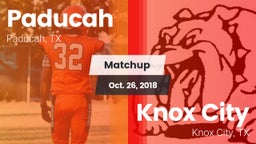 Matchup: Paducah vs. Knox City  2018