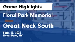 Floral Park Memorial  vs Great Neck South  Game Highlights - Sept. 13, 2022