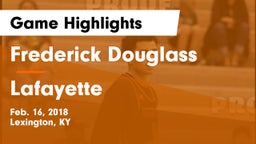 Frederick Douglass vs Lafayette  Game Highlights - Feb. 16, 2018