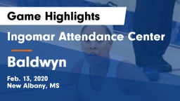 Ingomar Attendance Center vs Baldwyn  Game Highlights - Feb. 13, 2020