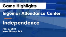 Ingomar Attendance Center vs Independence  Game Highlights - Jan. 2, 2021