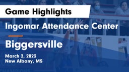 Ingomar Attendance Center vs Biggersville  Game Highlights - March 2, 2023