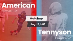 Matchup: American vs. Tennyson  2018