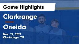Clarkrange  vs Oneida Game Highlights - Nov. 22, 2021