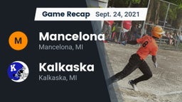 Recap: Mancelona  vs. Kalkaska  2021