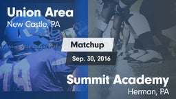 Matchup: Union Area vs. Summit Academy  2016