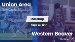 Matchup: Union Area vs. Western Beaver  2017