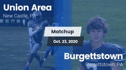 Matchup: Union Area vs. Burgettstown  2020
