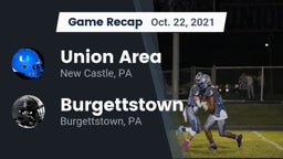 Recap: Union Area  vs. Burgettstown  2021