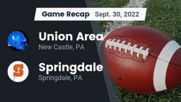 Recap: Union Area  vs. Springdale  2022