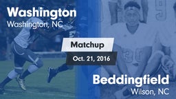 Matchup: Washington vs. Beddingfield  2016